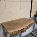 Дървен плот за баня от Орех 70/43-50/4.5 см