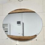 Елипсовидно огледало акцент Дъб 60/80 см