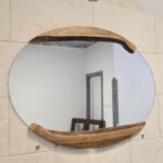 Елипсовидно огледало акцент Дъб 60/80 см