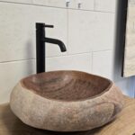 Мивка от речен камък 41/36/13 см N1