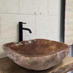 Мивка от речен камък 52/50/14 см N7