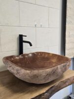 Мивка от речен камък 52/50/14 см N7