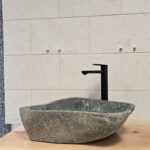 Мивка от речен камък 55/45/15 см N6