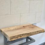 Дървен плот за баня от масивно дърво - Явор 60/32-36/5 см N13