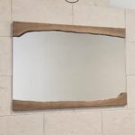 Правоъгълно огледало с акцент от Орех 55/80 см N6