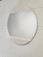 Кръгло огледало с акцент от камък 60 см N1 - Image 2