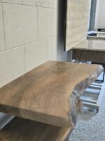 Дървен плот за баня от Орех 85/42-49/4.5 см N15 - Image 6