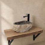 Комплект за баня "Камък & Дърво" 70/35 см N9